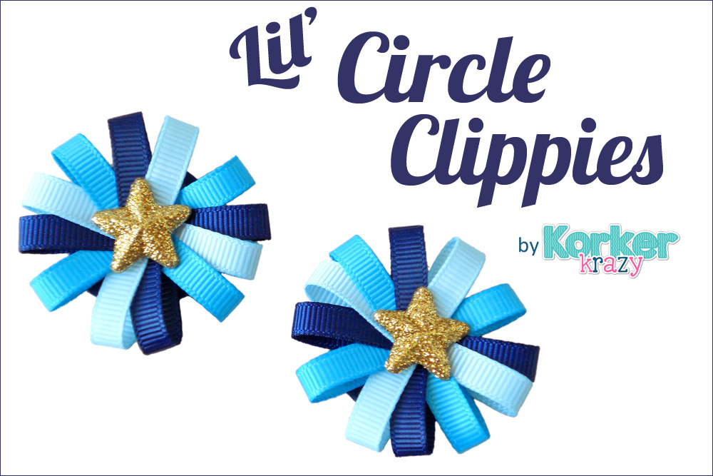 Circle Ribbon Hair Clips Tutorial