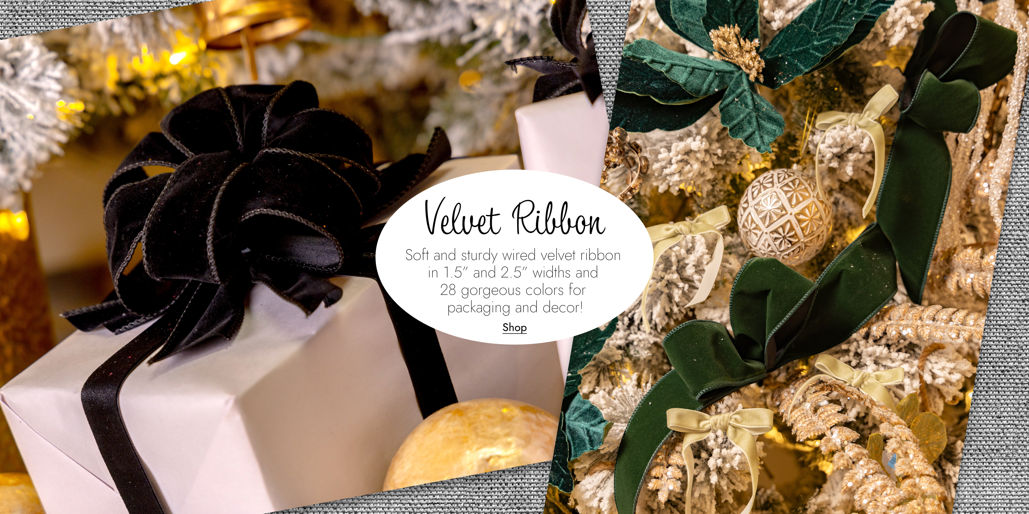 Shop Holiday Wired Velvet Ribbon