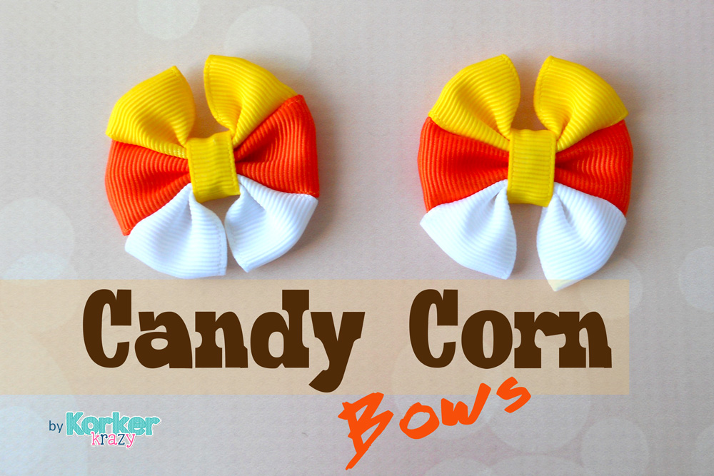 Fall Candy Corn Hair-Bows