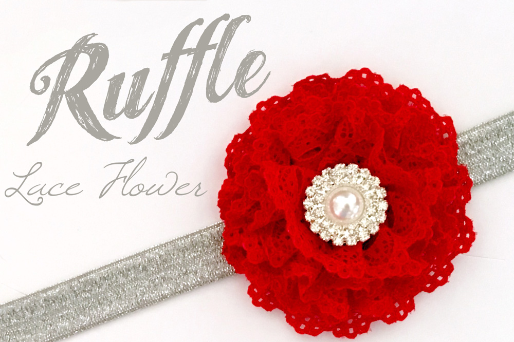 ruffled lace flower tutorial