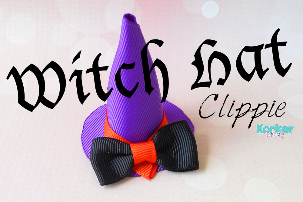 halloween witch hat hair clip